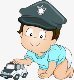 小孩警察帽素材