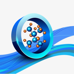 条纹里的分子结构素材