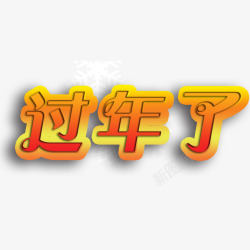 过年了字体过年了字体效果高清图片