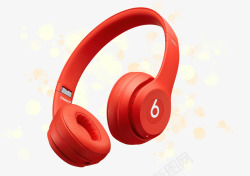beats红色质感耳机效果素材