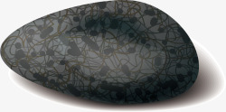 底纹黑色岩石山石素材