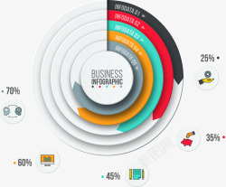 立体圆环图表素材