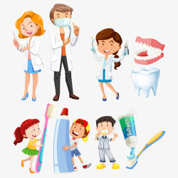 牙科医生和小孩素材