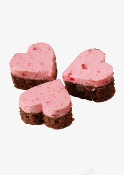 粉色心形蛋糕素材