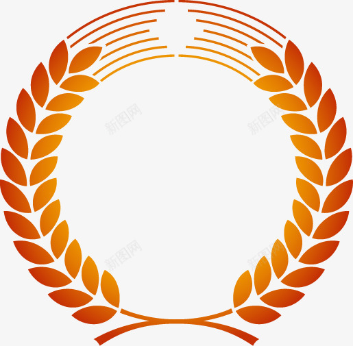 卡通麦穗圆环png免抠素材_88icon https://88icon.com 卡通 圆环 麦穗