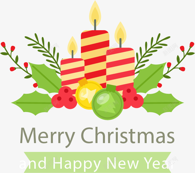 圣诞蜡烛png免抠素材_88icon https://88icon.com 三只蜡烛 免扣png素材 免费png素材 圣诞贺卡 条纹蜡烛