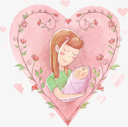 母亲节抱着婴儿的妈妈素材