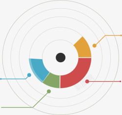 分块圆环ppt素材