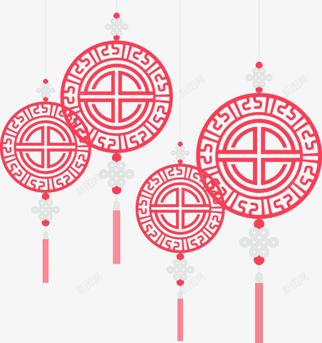 红色中国结过年喜庆png免抠素材_88icon https://88icon.com 中国结 红色 装饰 过年