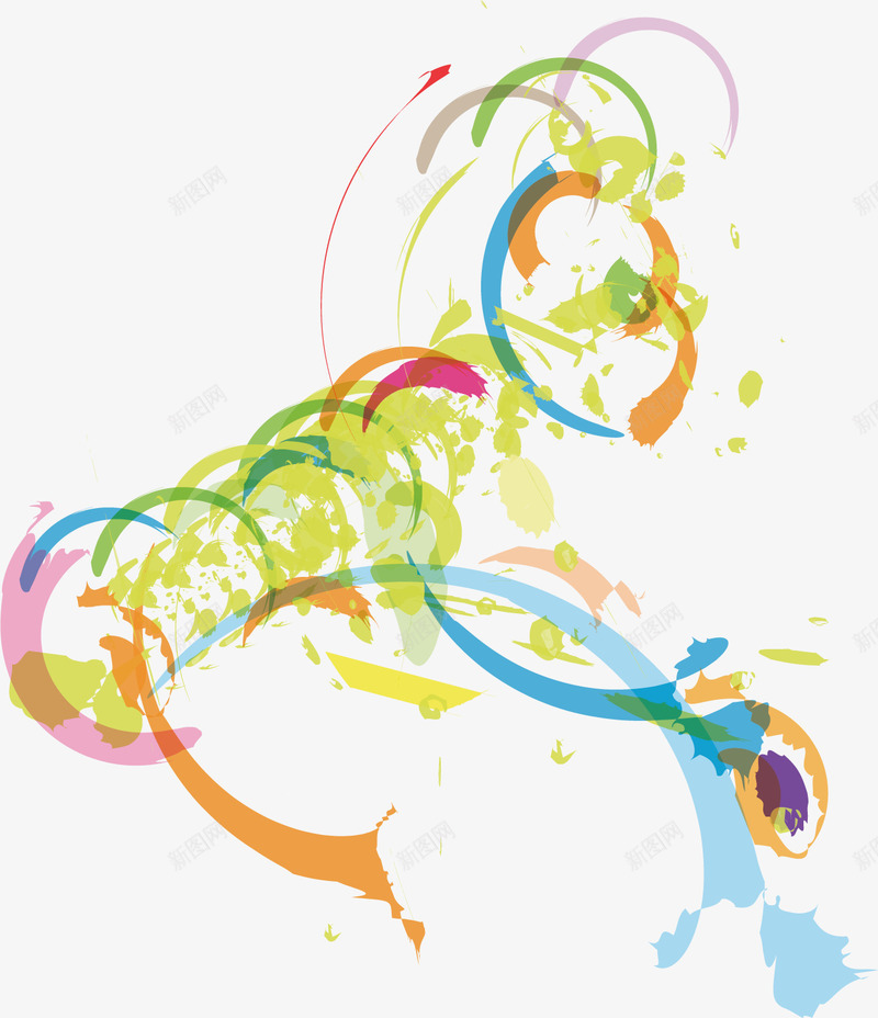 彩色抽象泼墨矢量图ai免抠素材_88icon https://88icon.com 创意 卡通 彩色 手绘 抽象 水彩 设计 矢量图