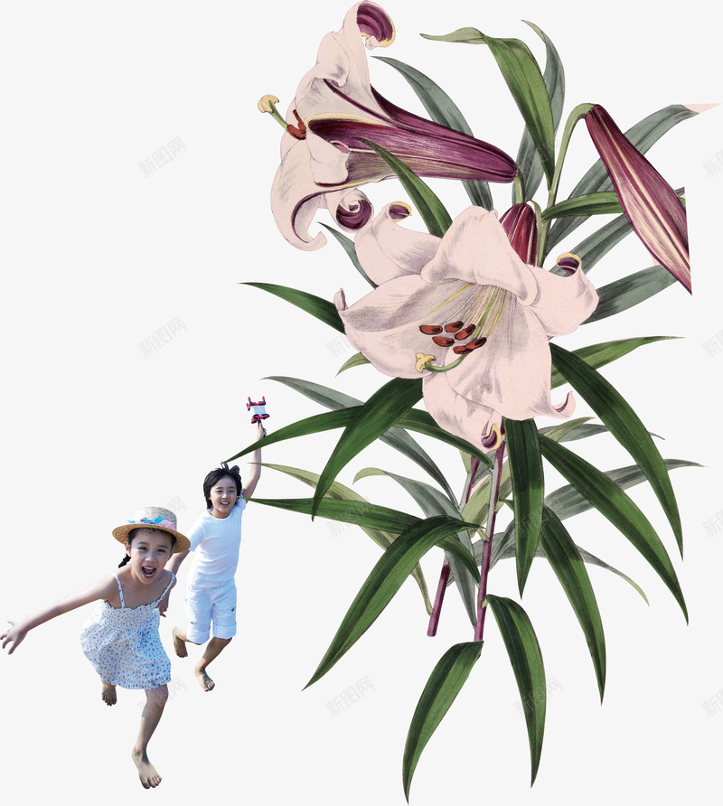 植物奔跑小孩儿童花png免抠素材_88icon https://88icon.com 儿童 奔跑 小孩 植物 花