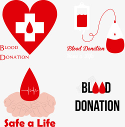 各种呼吁献血宣传元素素材