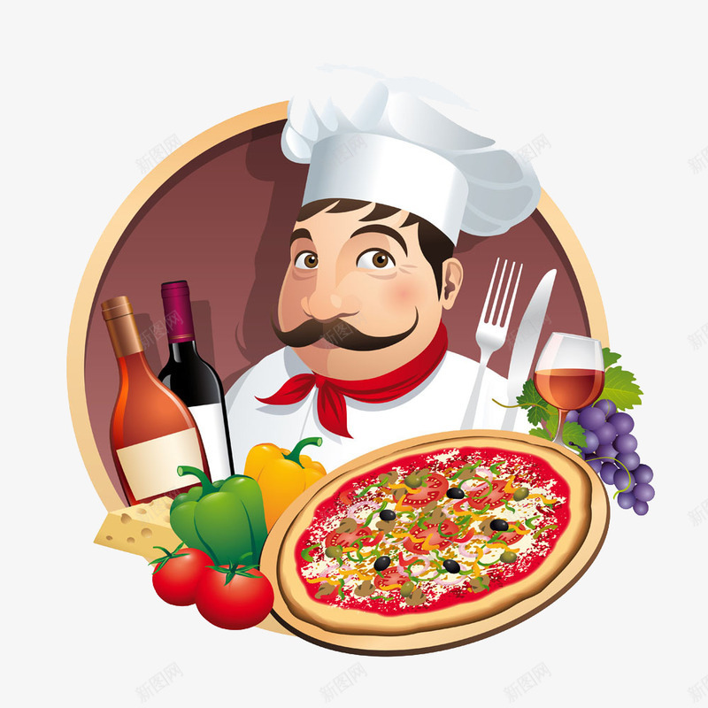 披萨厨师海报png免抠素材_88icon https://88icon.com PIZZA 快餐 披萨海报 美味 美食 西餐 餐饮