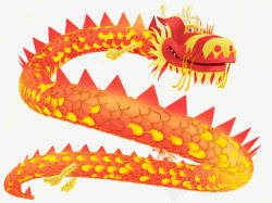 中国龙新年装饰手绘插画素材