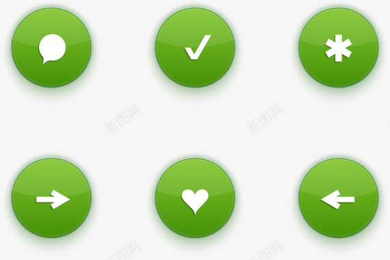 绿色PNG绿色按钮图标图标
