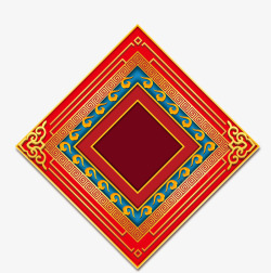 唯美中国风复古花纹菱形背景素材