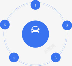 圆环数字流程图素材