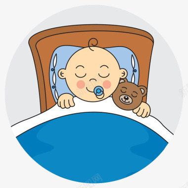 孩子和婴儿图标睡着的婴儿图标