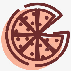 免抠披萨插画美味披萨卡通插画矢量图高清图片