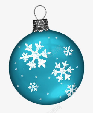 圣诞水晶球蓝色圣诞球图标图标