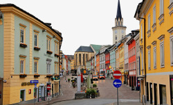 奥地利小镇街景素材