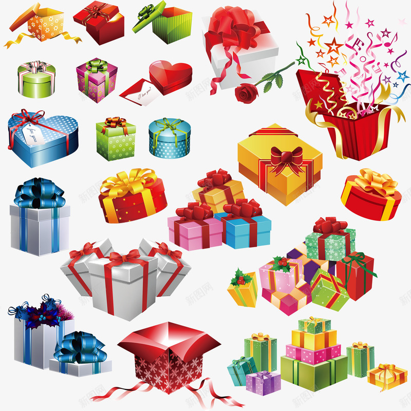 各种手绘礼盒礼物装饰png免抠素材_88icon https://88icon.com 各种 礼物 礼盒 装饰