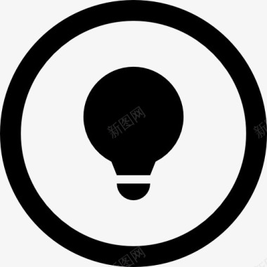黑色圆环包围着黑色蒸汽球图标图标