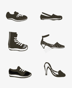 各种类型鞋子素材