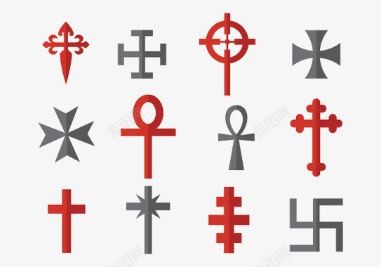十字架各种十字架图标图标