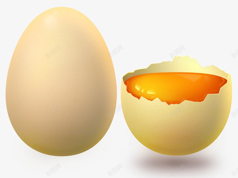 打开的鸡蛋png免抠素材_88icon https://88icon.com PSD格式 免费PNG 实物 生活食品 蛋壳 蛋黄 鸡蛋