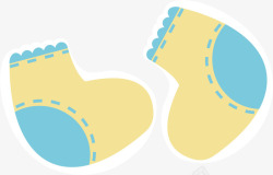 学步袜黄色卡通宝宝袜子高清图片