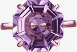 紫水晶钻戒珂兰矢量图素材