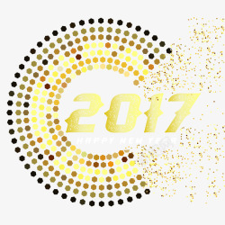 金色圆环2017年矢量图素材