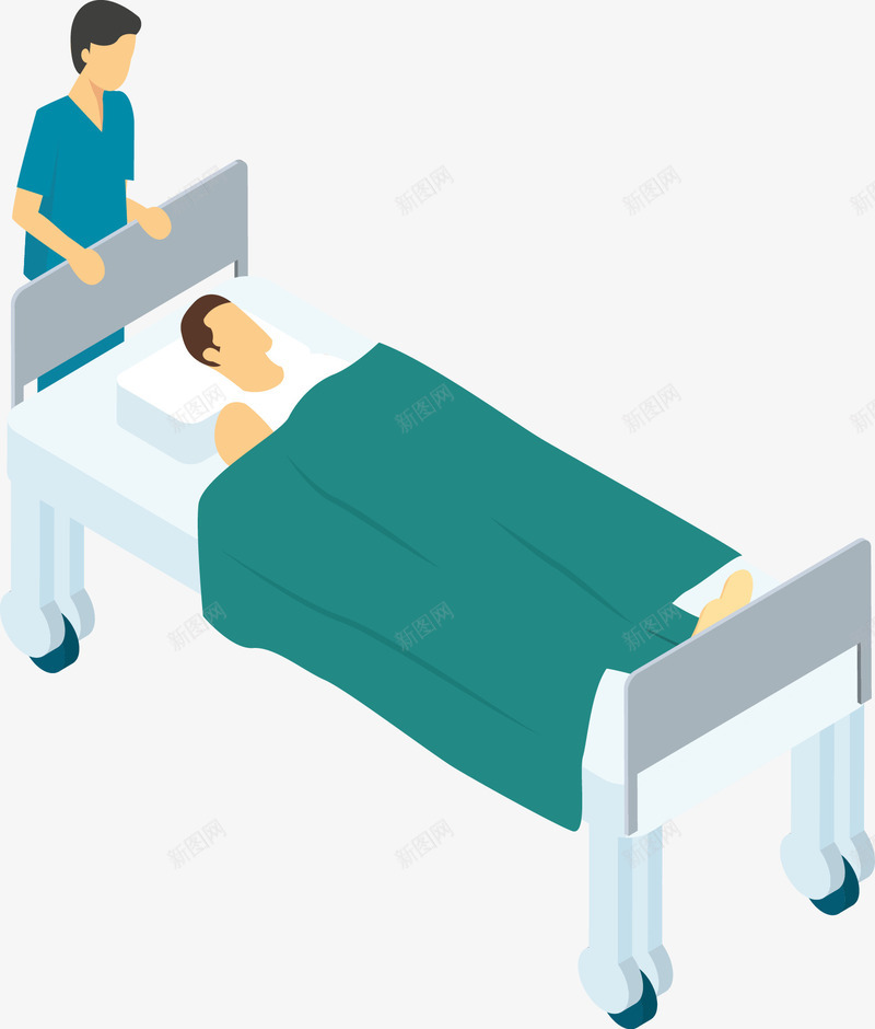 躺在病床上的病人图png免抠素材_88icon https://88icon.com 医生 医疗 医院 卡通 手绘人物 护士 检查 治疗 病人