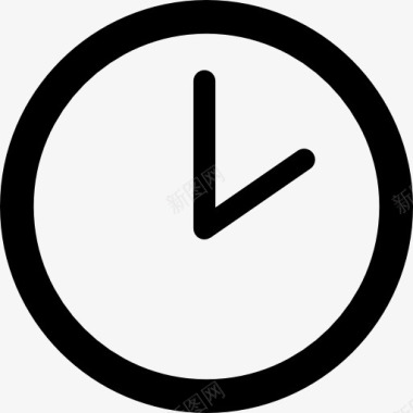 业务时钟圆形二点钟图标图标