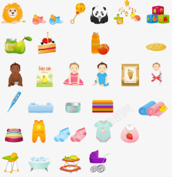 卡通婴儿用品系列素材