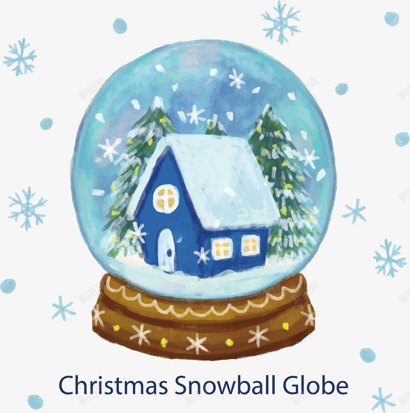 蓝色水晶球矢量图ai免抠素材_88icon https://88icon.com 小屋水晶球 手绘水晶球 水彩水晶球 水晶球 矢量png 蓝色水晶球 矢量图