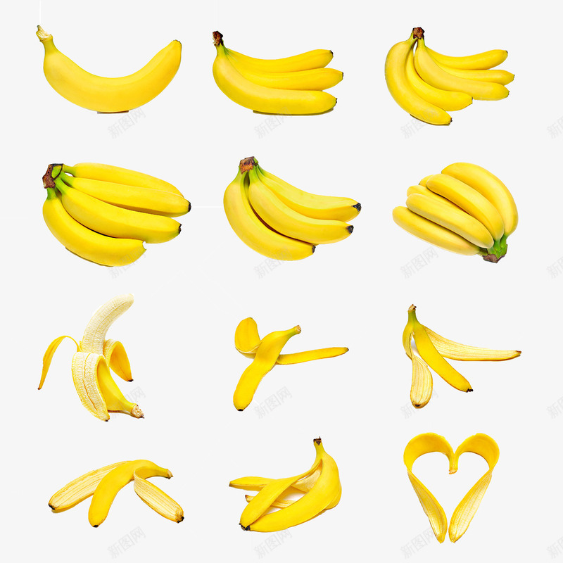 各种香蕉图案png免抠素材_88icon https://88icon.com 水果 蔬菜水果 香蕉 黄色