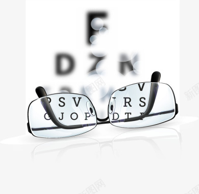 医疗扁平化小图标测设眼镜图标图标