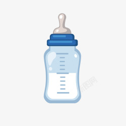 装奶的婴儿奶瓶矢量图素材