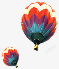 彩色条纹春天氢气球装饰素材