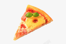 实物菠萝小块夏威夷披萨素材
