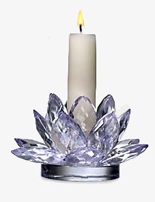 水晶花朵底座蜡烛素材