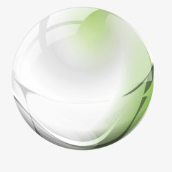 白色质感圆形水晶球素材