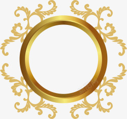 金色美丽圆环矢量图素材