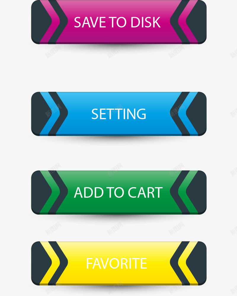 按钮多色合集png免抠素材_88icon https://88icon.com 多色合集 标签