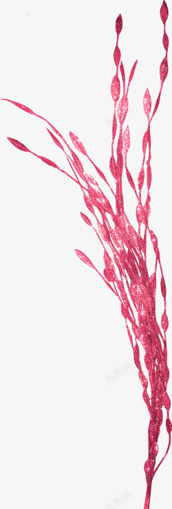 紫红色水晶花枝素材