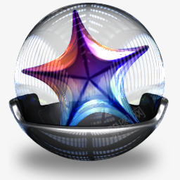 五角星透明水晶球绘图软件图标图标