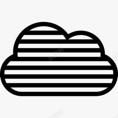 雾云天气条纹符号界面图标图标