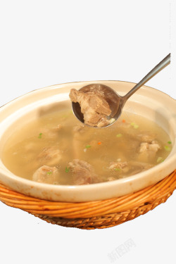 老汤刚出锅的美味羊肉汤高清图片
